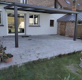 pergola adosee toit fixe