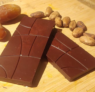 cacao cru, tablettes sans sucre