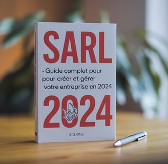 a sign that says sarl, and a pen in front of a plant LEGALIS
