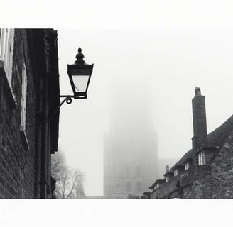 Cathedral in Ely in a foggy day. Creator: Slawek Dejneka