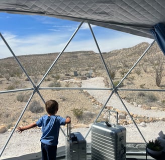 Arrived at the domes near Big Bend National Park. Slowly making our way towards Houston Airport