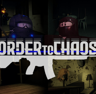 Order To Chaos – A dark Roblox game for sale by Vistro with a moody map and robotic scenes.