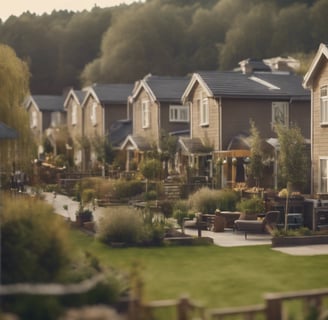 An AI generated vision of what a cohousing neighborhood can look like.