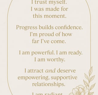 Confidence affirmations