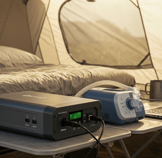 While camping a versatile technology inside a portable power station for camping