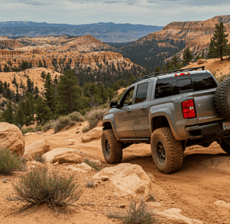 Overlanding essentials 2025 featured on a 4x4 vehicle ready for adventure in a remote landscape.