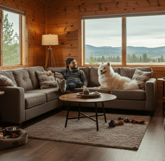 traveler reflections on the joys of bringing pets to destinations like dog friendly cabin rentals.