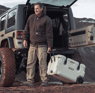 Lifetime 65 Quart Wheeled Cooler, a best large camping cooler 2025, perfect for family camping USA.