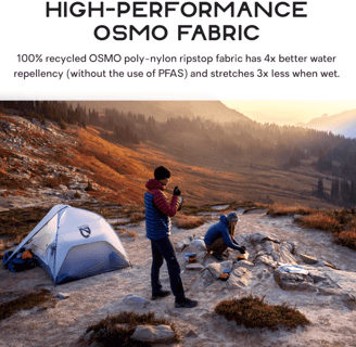 NEMO Hornet 2 backpacking tent on mountain ridge, best lightweight camping tent for backpacking