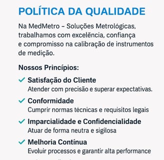 politica de qualidade medmetro