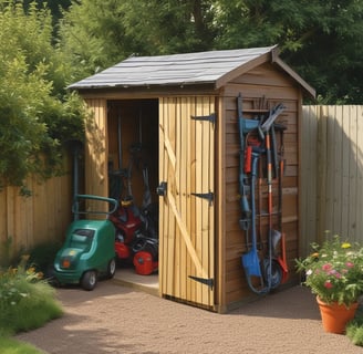 wooden garden shed