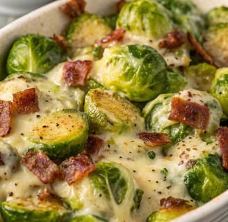 a dish of brussel sprouts