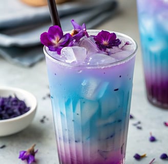 blue and purple drink