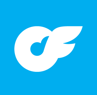 Blue and white onlyfans logo