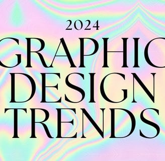 a graphic design trends banner for 2024