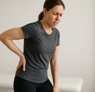 mujer con dolor glúteo por síndrome piramidal