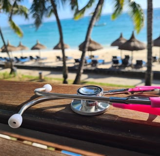 a stethoscope with a stethoscope on it
