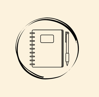 a notebook with a pencil