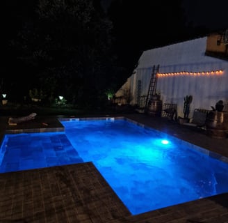 piscine de nuit