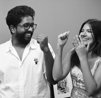 Matching heart tattoos for a couple on wrists at Dudo’s Tattoos in Hyderabad