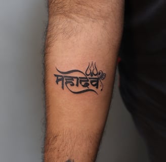 Unique Mahadev tattoo by Dudo's Tattoos and Piercing Hyderabad