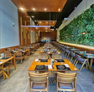 Lado Interno Izumi Sushi - Projeto Crostac Arquitetura