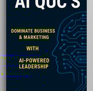 Cover of "AI QUC’s: Leadership Redefined" — an AI-powered business strategy ebook by HBI Ecosystem.