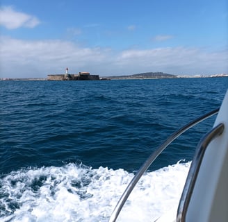 Boating off the port of Cap d'Agde