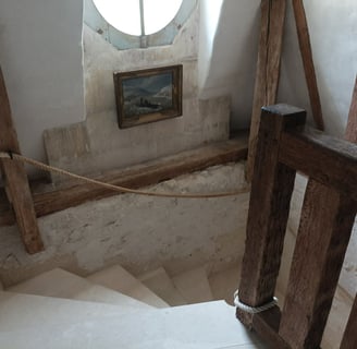 The stone spiral staircase