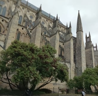The exterior of Bourges Cathedral