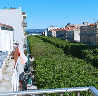 The view to the North, from our tiny balcony