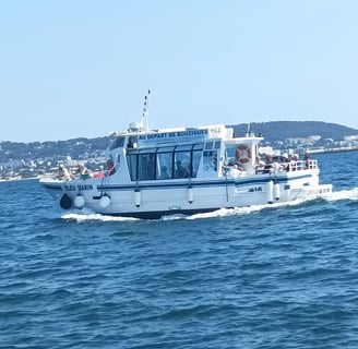 n The Bleu Marin leaves Bouzigues quai twice daily