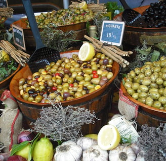 Olives at a French market