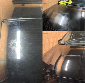 gepolierd motorkap auto