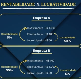 Rentabilidad e lucratividade exemplos