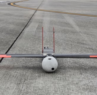 Coyote unfolded sitting on the tarmac after a successful demonstration flight, 2016. Photo by NOAA.