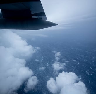 Sea surface as seen from low altitude flight of USAF Hurricane Hunter. Photo by:  Technical Sgt. Chris Hibben (USAF)