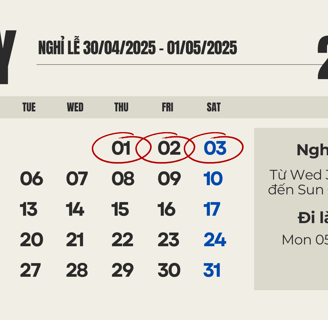 Nghỉ lễ Giỗ Tổ Hùng Vương 2025, Lễ 30/04/2025 và Lễ 01/05/2025