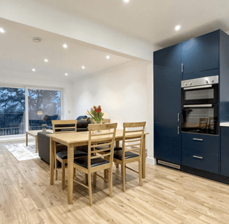 Open plan kitchen design