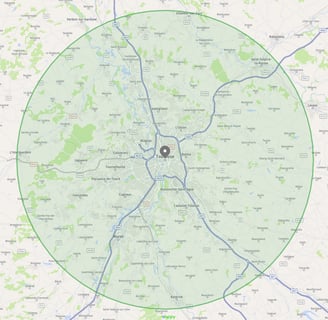 Carte géographique représentant mas zone d'intervention. 