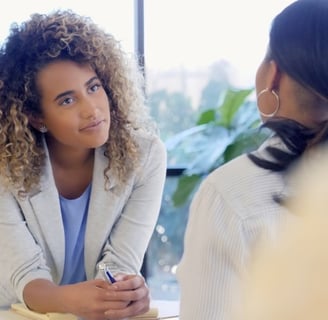 woman listening deeply