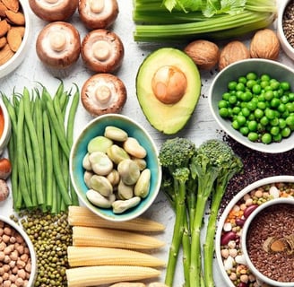 A table full of plant based food