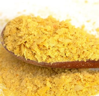 a spoon of plant-based yeast