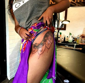 women hip tattoos thighs polynesian tattoo melbourne