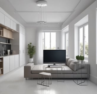 Bright living room with modern inventory