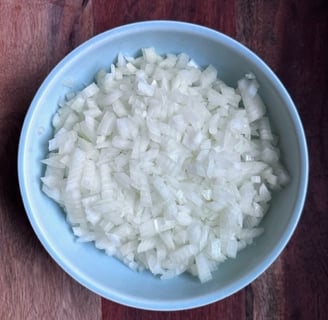 About 2-3 diced onion