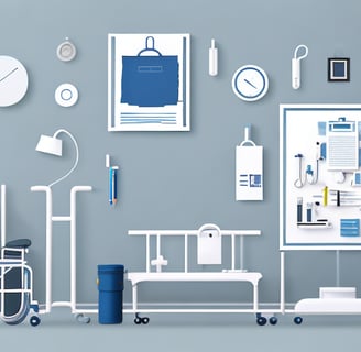 a hospital room with a hospital bed and a hospital room