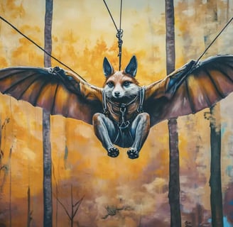 a flying fox on a flying fox