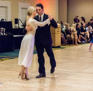 Mekhael Srour and Martha Slater argentine tango competition