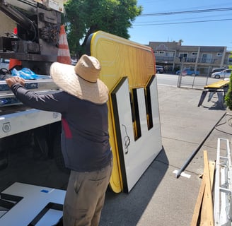 Installation of signs